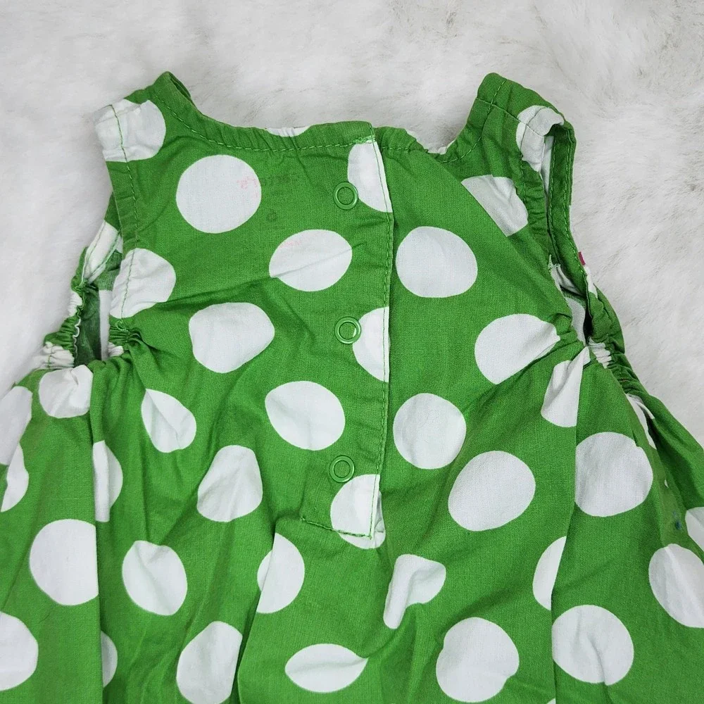 Carter's Brown & White Gingham and Green Polka Dot Baby One-Piece Set
